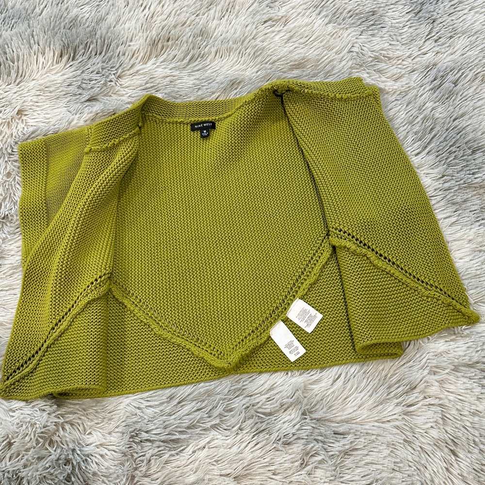 Nine West Chartreuse Women's Cardigan - Picture 2 of 7
